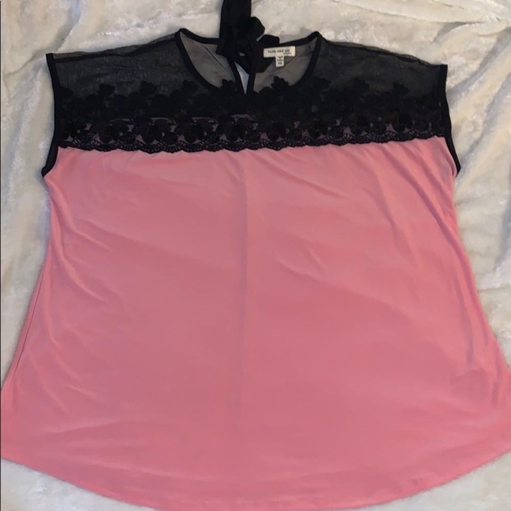Pink & Black  blouse